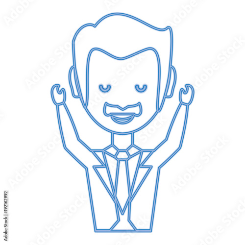 cartoon businessman icon