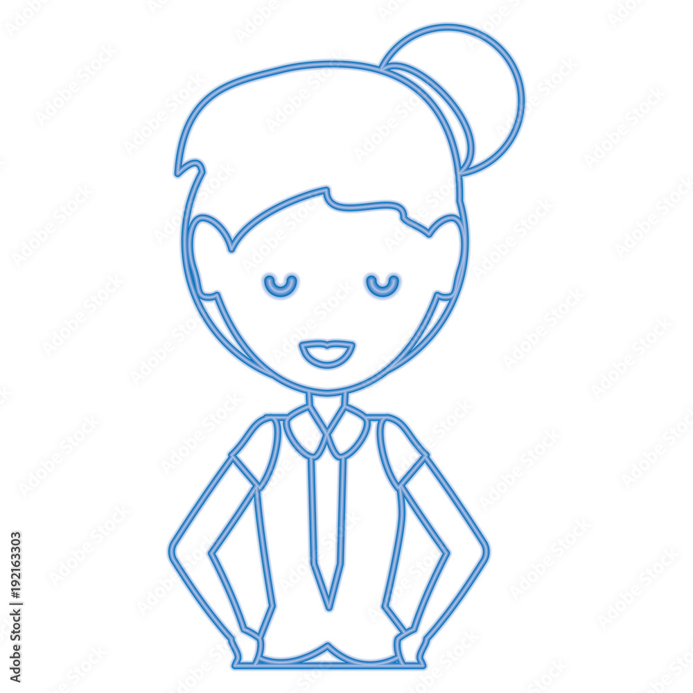 Cartoon businesswoman icon Cartoon businesswoman icon