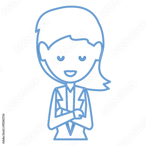 Cartoon businesswoman icon