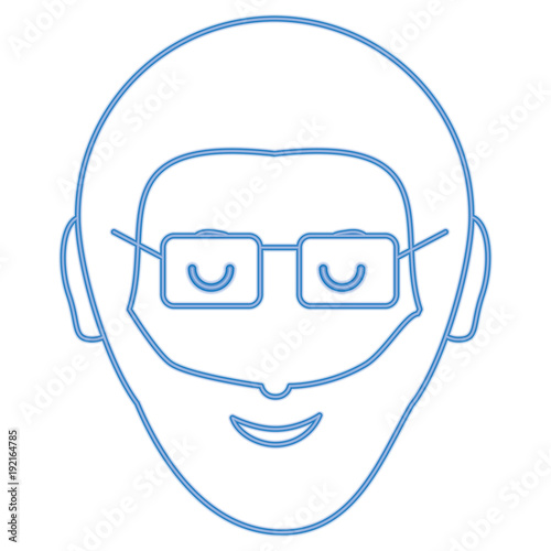 Cartoon man face icon