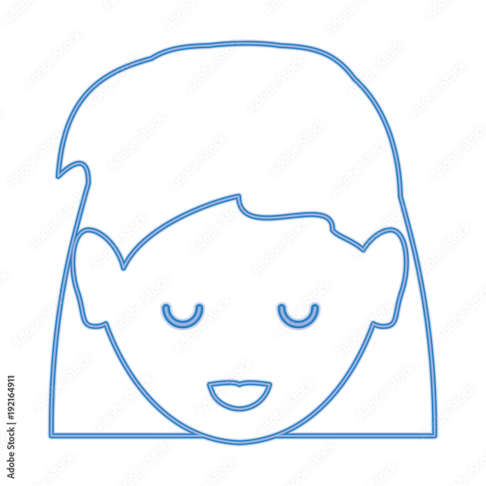 Cartoon woman face icon Cartoon woman face icon