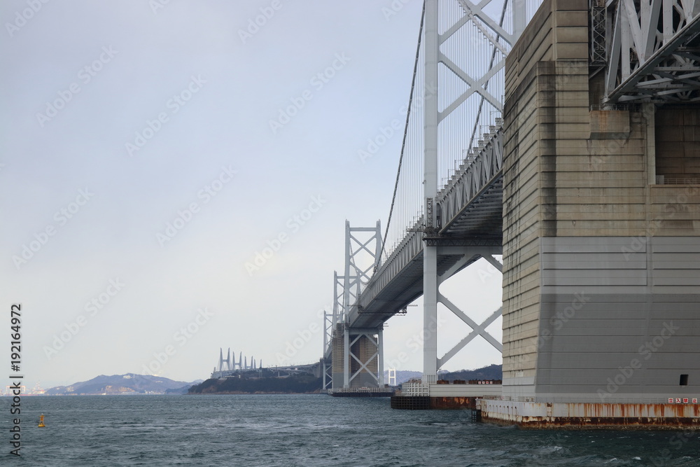 Seto big bridge in Japan