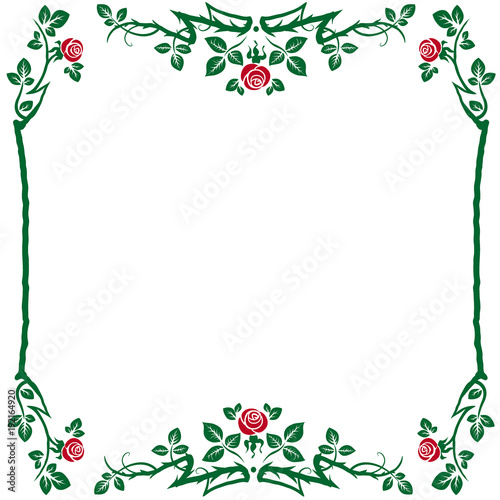 Marco de foto - Floral de rosas