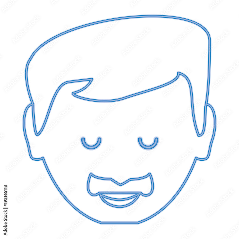 Cartoon man face icon