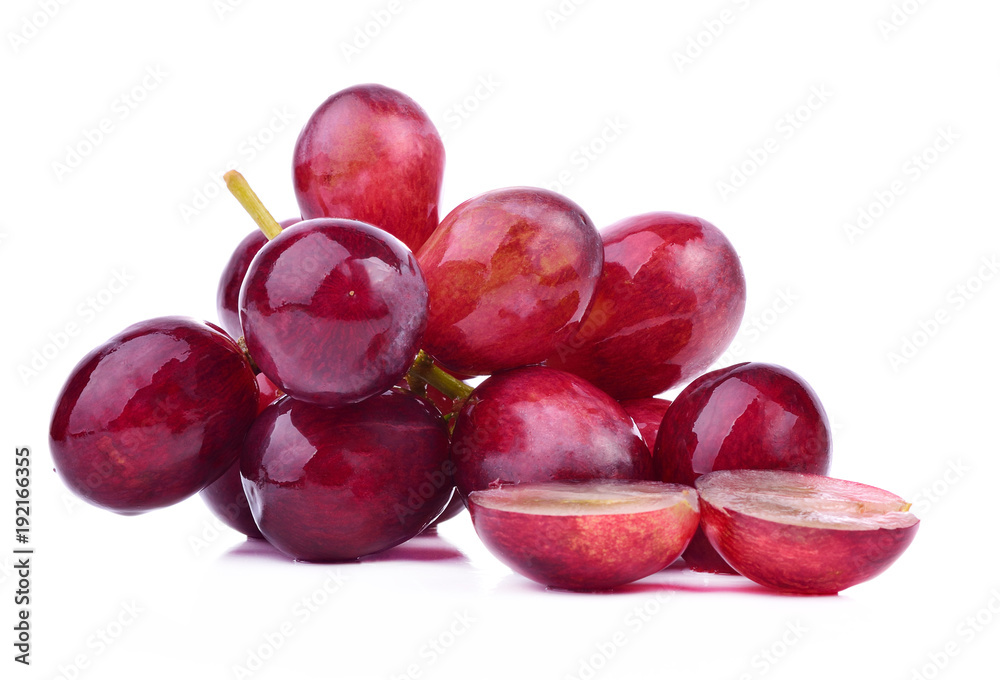 red grape sweet isolated on white background.