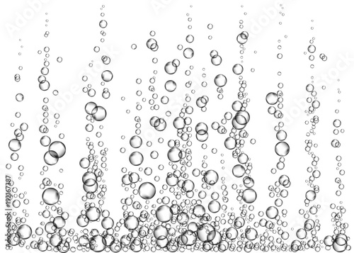Underwater fizzing air bubbles  or  effervescent drink.