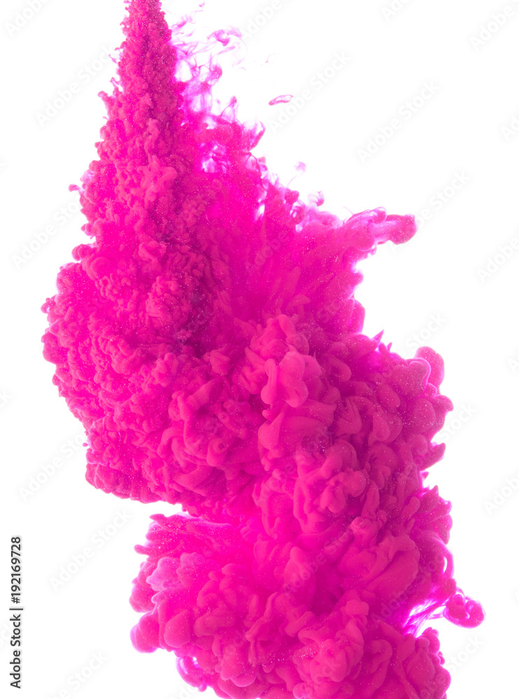 Obraz premium Pink colorful ink in water abstract
