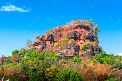 View of Phutok noi on the top of phutok mountain,Buengkan,Thailand. photo