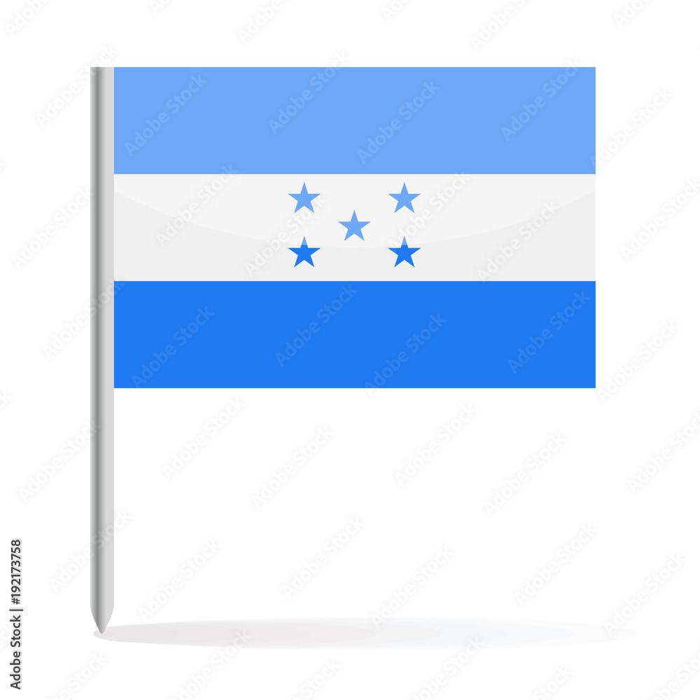 Fototapeta premium Honduras Flag Pin Vector Icon