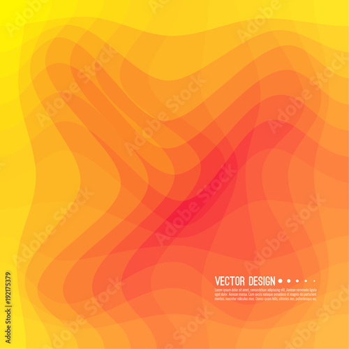 Distorted wave colorful texture. Abstract dynamical rippled surface. Vector stripe deformation background. Transition and gradation of color.