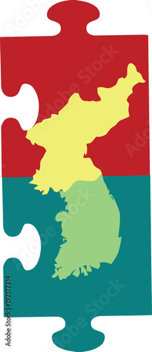 puzzle uniti Corea del Nord e Sud