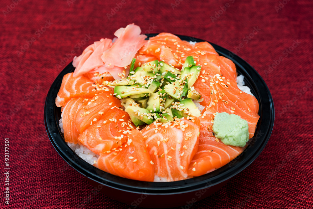 japanese food Mix Sashimi Chirashi Rice Bowl japanese food Mix Sashimi Chirashi Rice Bowl