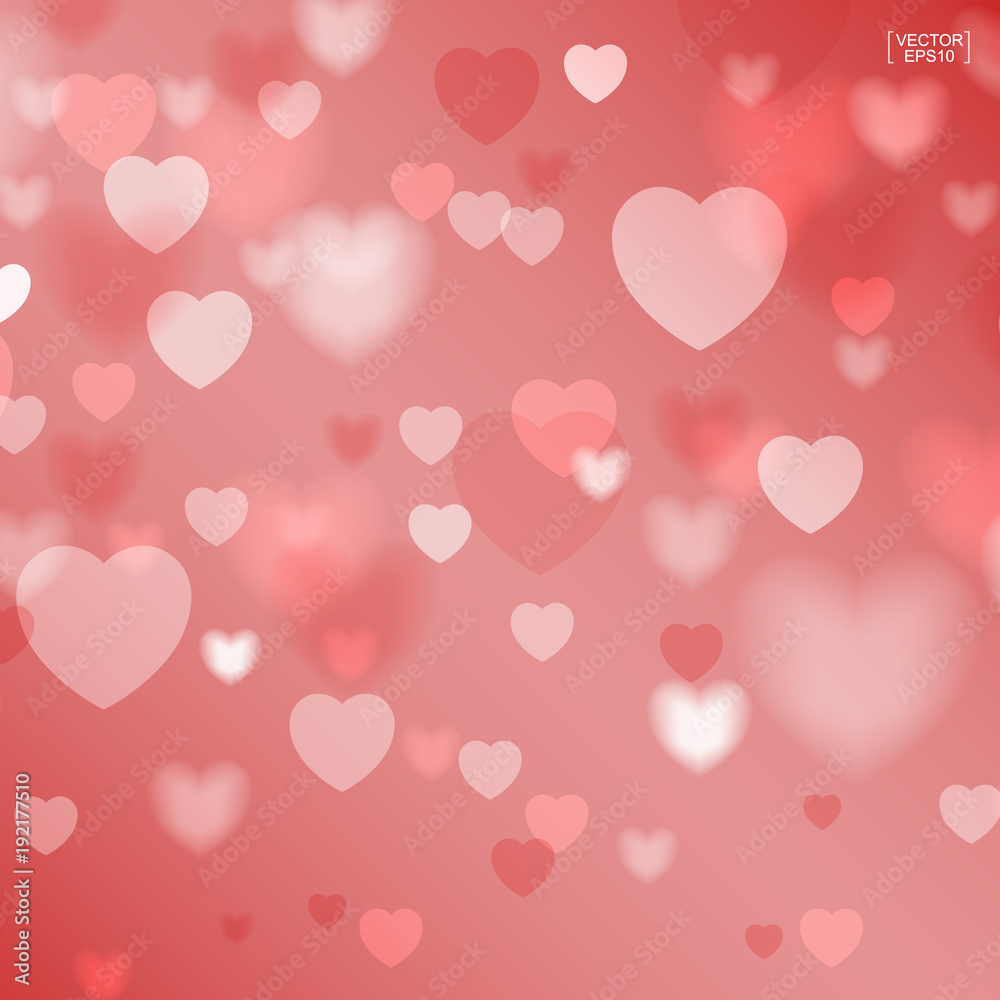 Abstract red heart for Valentines background. Vector illustration.