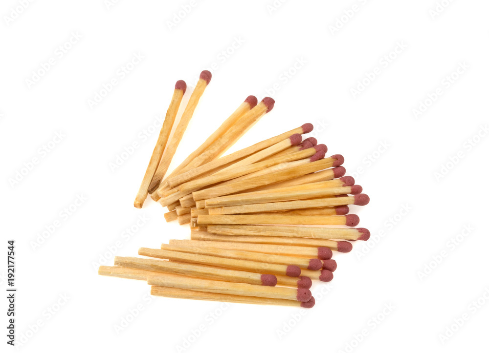 wooden match isolated on white background wooden match isolated on white background