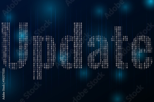 System software update and upgrade concept. Update banner template on dark background.