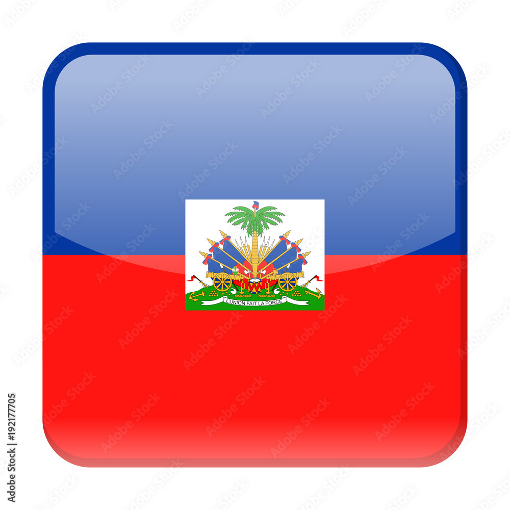 Haiti Flag Vector Square Icon Haiti Flag Vector Square Icon