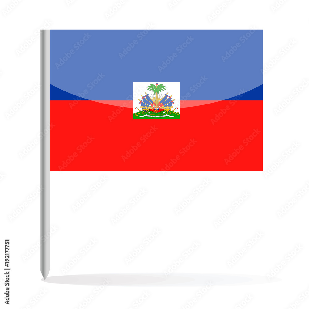 Haiti Flag Pin Vector Icon Haiti Flag Pin Vector Icon