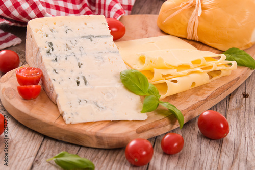 Various type of italian cheeses. 