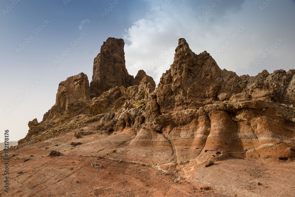 Roques de Garcia, a Rock Formation in Teide National Park, Tenerife, Spain, Europe Roques de Garcia, a Rock Formation in Teide National Park, Tenerife, Spain, Europe