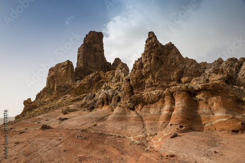 Roques de Garcia, a Rock Formation in Teide National Park, Tenerife, Spain, Europe