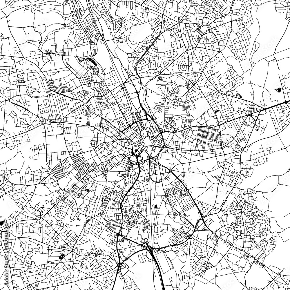Bradford Downtown Vector Map