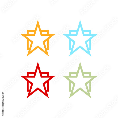 Star vector logo graphic abstract template download