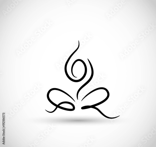Meditation/ yoga icon vector 