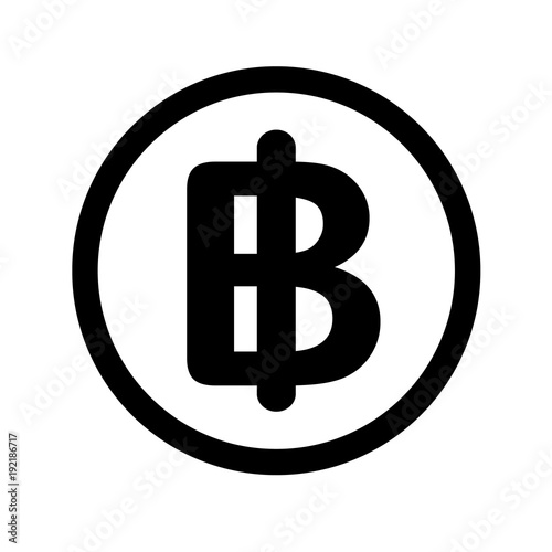 thai bath icon on white background. flat style. thai bath sign. thai bath coin payment.