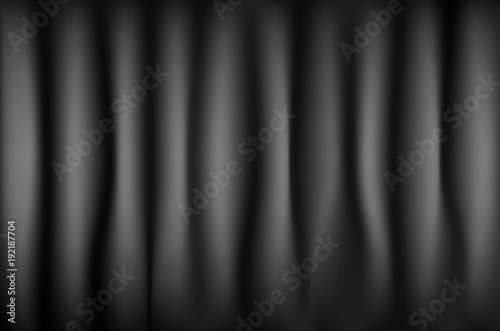 Black curtain from the theater with vector