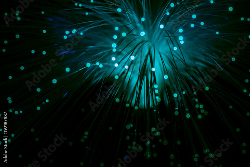 shiny blue fiber optics background