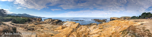 Point Lobos State Natural Reserve, California. Panoramic view of coastline.