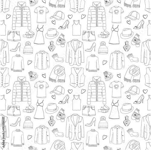 Clothes seamless pattern.