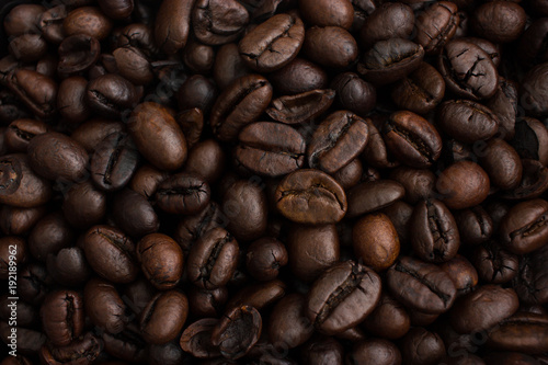 Roasted coffee beans can be used as background