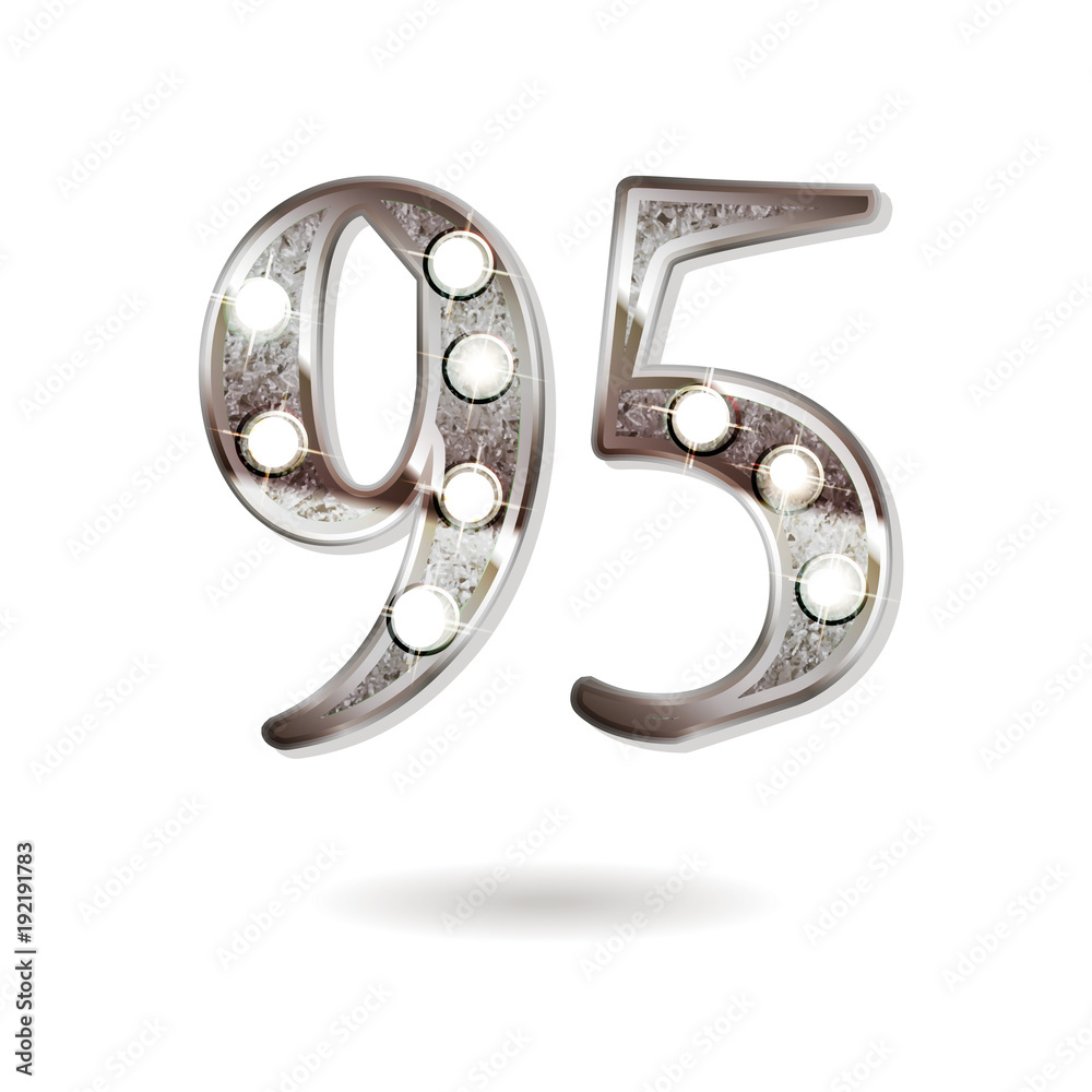 95 years anniversary celebration design