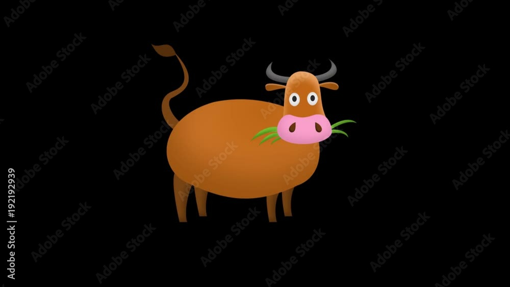 Cartoon cow alpha channel