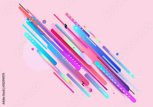 Modern design abstract illustration. Color trend elements.