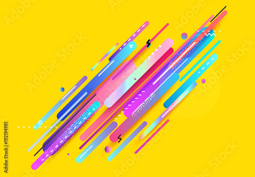 Modern design abstract illustration. Color trend elements.