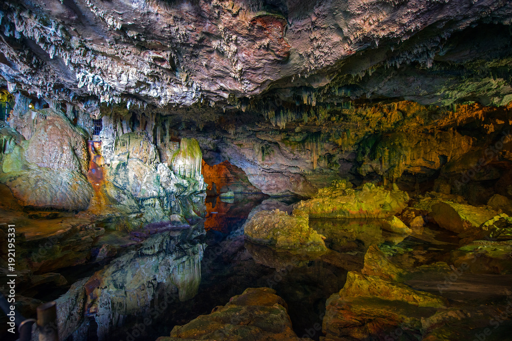 Cave with mirror in the lake