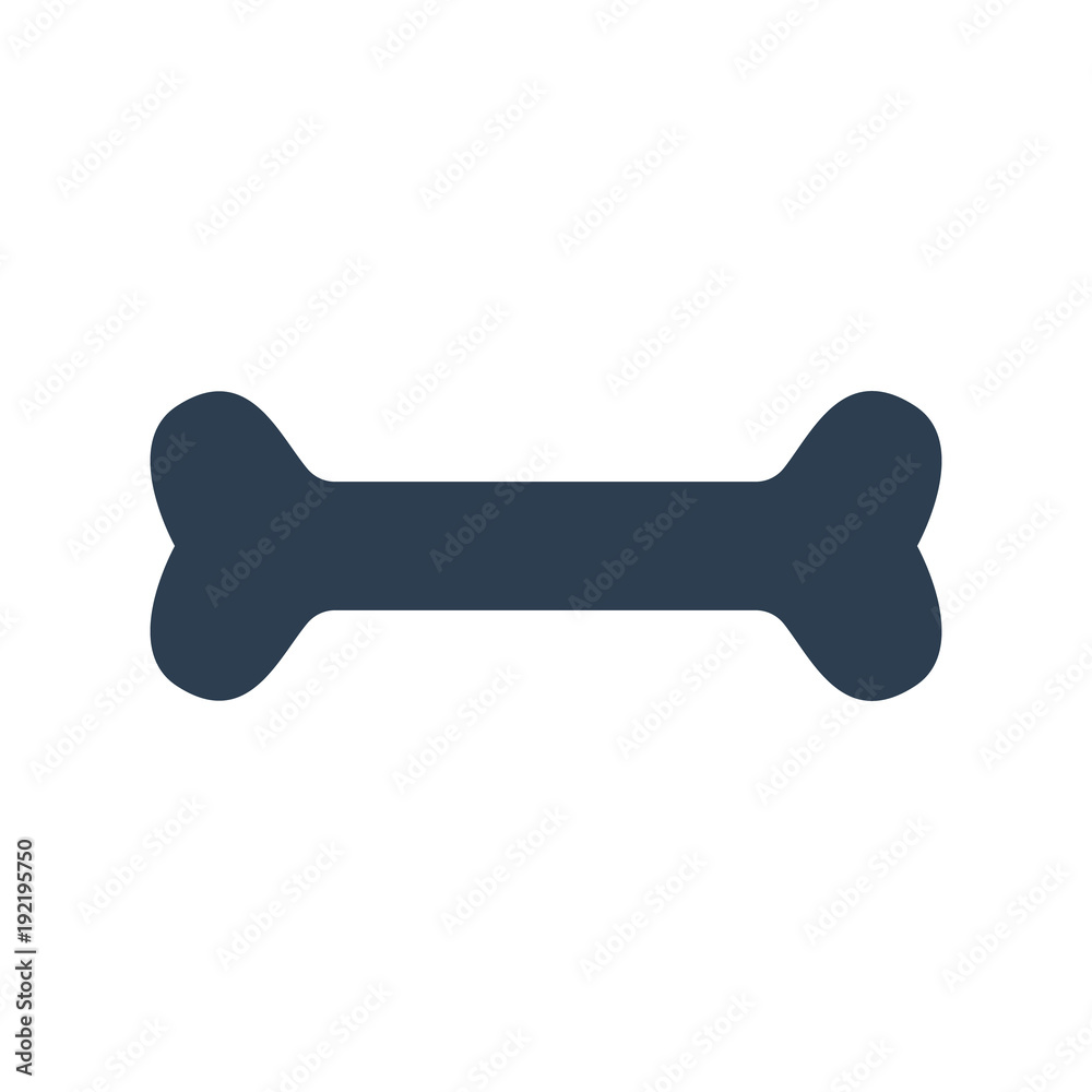 bone icon on white background.