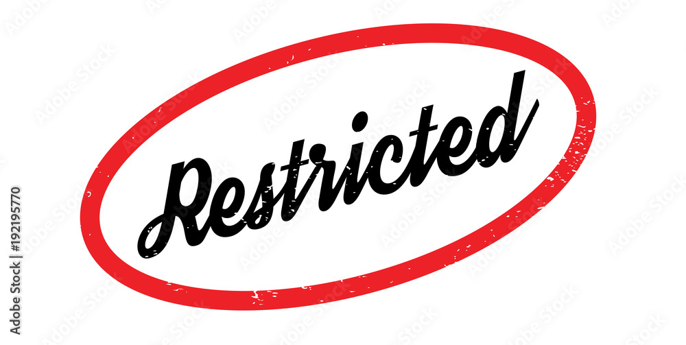 Restricted rubber stamp. Grunge design with dust scratches. Effects can be easily removed for a clean, crisp look. Color is easily changed. Restricted rubber stamp. Grunge design with dust scratches. Effects can be easily removed for a clean, crisp look. Color is easily changed.