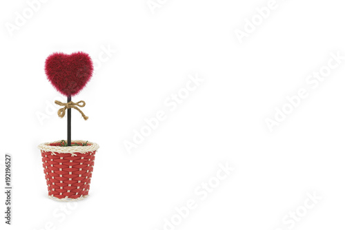 Fototapeta Naklejka Na Ścianę i Meble -   red heart isolated on white background. for  copy space. Clipping Path.