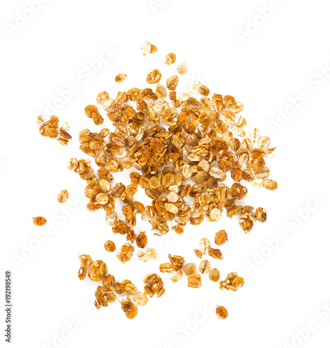granola isolated on white