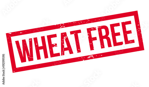 Wheat Free rubber stamp. Grunge design with dust scratches. Effects can be easily removed for a clean, crisp look. Color is easily changed.