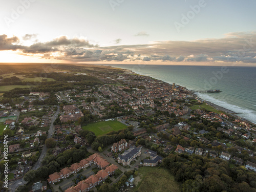 Cromer Norfolk England scenic seaside aerial