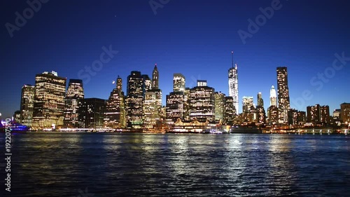 Lower Manhattan at sunset, New York