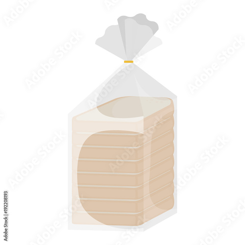 bread sliced bag icon vector illustration design