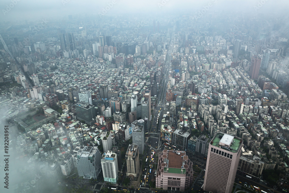 Cityscape of Taipei city