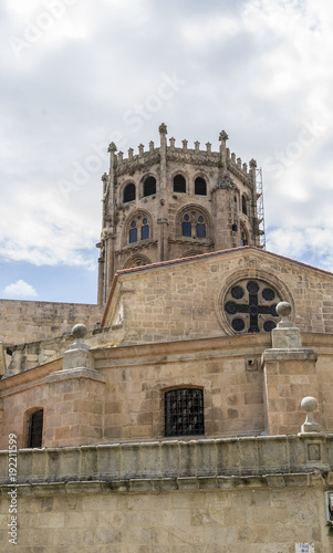 Church in the Orense region, Interior of gothic cathedral in Spain.