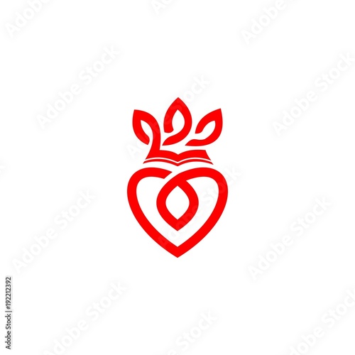 abstract heart king royal logo