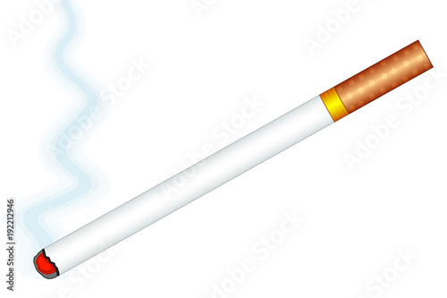 Burning cigarette illustration